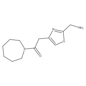 2-[2-(Aminomethyl)-4-thiazolyl]-1-(hexahydro-1H-azepin-1-yl)ethanone结构式