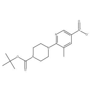 4-(3-Methyl-5-nitro-pyridin-2-yl)-piperazine-1-carboxylic acid tert-butyl ester Structure