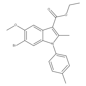 ethyl 6-bromo-5-methoxy-2-methyl-1-(4-methylphenyl)-1H-indole-3-carboxylate Structure