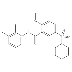 N-(2,3-Dimethylphenyl)-2-methoxy-5-(1-piperidinylsulfonyl)benzamide结构式