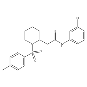 N-(3-chlorophenyl)-2-(1-tosylpiperidin-2-yl)acetamide Structure