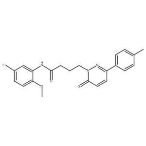 N-(5-chloro-2-methoxyphenyl)-4-(6-oxo-3-(p-tolyl)pyridazin-1(6H)-yl)butanamide结构式
