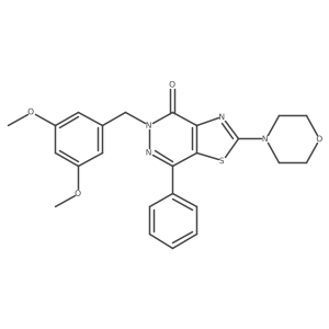 5-(3,5-dimethoxybenzyl)-2-morpholino-7-phenylthiazolo[4,5-d]pyridazin-4(5H)-one Structure