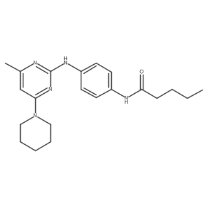 N-(4-{[4-methyl-6-(piperidin-1-yl)pyrimidin-2-yl]amino}phenyl)pentanamide Structure