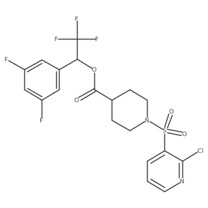 1-(3,5-Difluorophenyl)-2,2,2-trifluoroethyl 1-[(2-chloropyridin-3-yl)sulfonyl]piperidine-4-carboxylate结构式