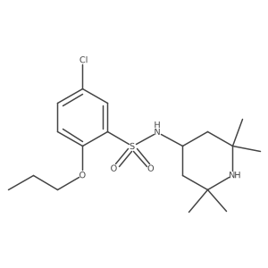 [(5-Chloro-2-propoxyphenyl)sulfonyl](2,2,6,6-tetramethyl(4-piperidyl))amine Structure