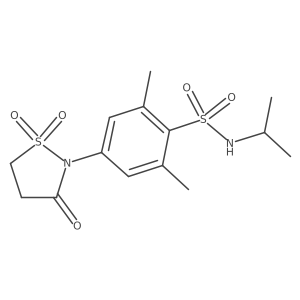 4-(1,1-dioxido-3-oxoisothiazolidin-2-yl)-N-isopropyl-2,6-dimethylbenzenesulfonamide结构式