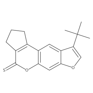 9-(tert-butyl)-2,3-dihydrocyclopenta[c]furo[3,2-g]chromene-4(1H)-thione结构式