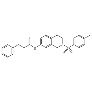 3-phenyl-N-(2-tosyl-1,2,3,4-tetrahydroisoquinolin-7-yl)propanamide Structure