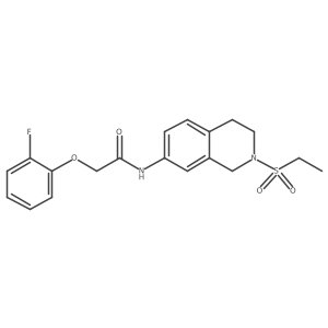 N-(2-(ethylsulfonyl)-1,2,3,4-tetrahydroisoquinolin-7-yl)-2-(2-fluorophenoxy)acetamide结构式