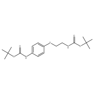 4-(2-(tert-Butoxycarbonyl)aminoethoxy)(tert-butoxycarbonyl)aniline结构式