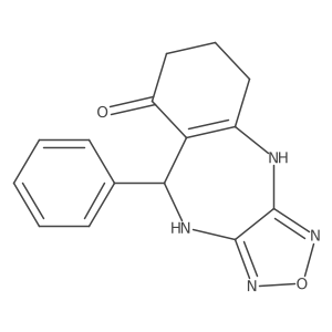9-phenyl-6,7,9,10-tetrahydro-4H-[1,2,5]oxadiazolo[3,4-b][1,4]benzodiazepin-8(5H)-one结构式