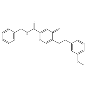 5-((3-methoxybenzyl)oxy)-4-oxo-N-(pyridin-2-ylmethyl)-4H-pyran-2-carboxamide结构式