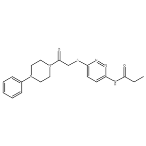 N-(6-((2-oxo-2-(4-phenylpiperazin-1-yl)ethyl)thio)pyridazin-3-yl)propionamide Structure