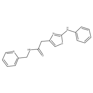 2-(2-(phenylamino)thiazol-4-yl)-N-(pyridin-2-ylmethyl)acetamide Structure
