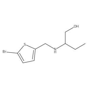 2-{[(5-Bromothiophen-2-yl)methyl]amino}butan-1-ol结构式