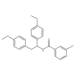 N-[1,2-bis(4-methoxyphenyl)ethyl]-2-chloropyridine-4-carboxamide结构式