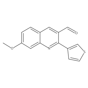 7-Methoxy-2-(thiophen-3-yl)quinoline-3-carbaldehyde结构式
