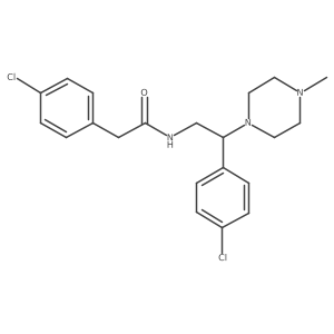 2-(4-chlorophenyl)-N-[2-(4-chlorophenyl)-2-(4-methylpiperazin-1-yl)ethyl]acetamide Structure