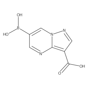 6-Boronopyrazolo[1,5-a]pyrimidine-3-carboxylic acid结构式