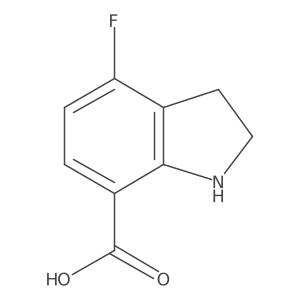 4-fluoro-2,3-dihydro-1H-indole-7-carboxylic acid Structure