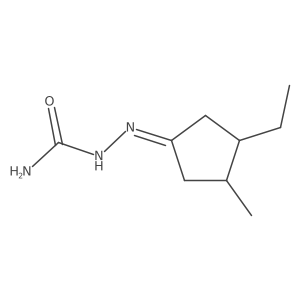 2-(3-Ethyl-4-methylcyclopentylidene)hydrazinecarboxamide Structure