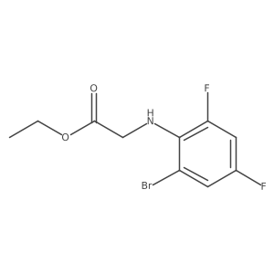 N-(2-Bromo-4,6-difluorophenyl)glycine ethyl ester结构式