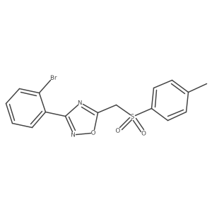 Cc1ccc(S(=O)(=O)Cc2nc(-c3ccccc3Br)no2)cc1结构式