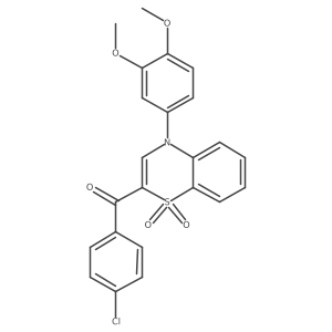 (4-chlorophenyl)[4-(3,4-dimethoxyphenyl)-1,1-dioxido-4H-1,4-benzothiazin-2-yl]methanone Structure