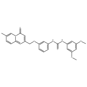 3-(3,5-Dimethoxyphenyl)-1-[3-({7-methyl-4-oxo-4H-pyrido[1,2-A]pyrimidin-2-YL}methoxy)phenyl]urea Structure
