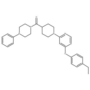 4-(4-Ethylphenoxy)-6-{4-[(4-phenylpiperazin-1-yl)carbonyl]piperidin-1-yl}pyrimidine Structure