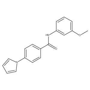N-(3-methoxyphenyl)-4-(1H-pyrrol-1-yl)benzamide结构式