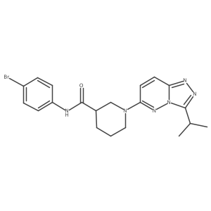 N-(4-bromophenyl)-1-[3-(propan-2-yl)[1,2,4]triazolo[4,3-b]pyridazin-6-yl]piperidine-3-carboxamide结构式