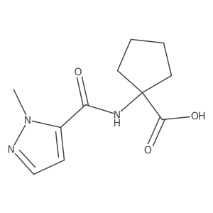 1-(1-Methyl-1h-pyrazole-5-carboxamido)cyclopentane-1-carboxylic acid Structure