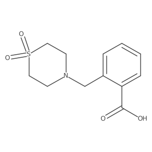 2-[(1,1-Dioxo-1lambda6-thiomorpholin-4-yl)methyl]benzoic acid Structure