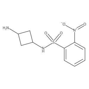 N-(3-aminocyclobutyl)-2-nitrobenzene-1-sulfonamide结构式