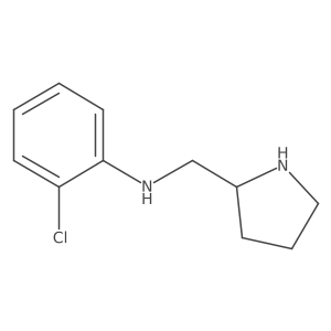 2-chloro-N-(pyrrolidin-2-ylmethyl)aniline结构式