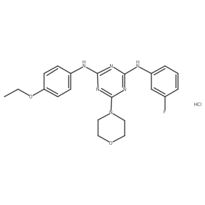 N2-(4-ethoxyphenyl)-N4-(3-fluorophenyl)-6-morpholino-1,3,5-triazine-2,4-diamine hydrochloride Structure