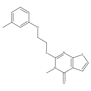 3-Methyl-2-[[2-(3-methylphenoxy)ethyl]thio]thieno[2,3-d]pyrimidin-4(3H)-one Structure