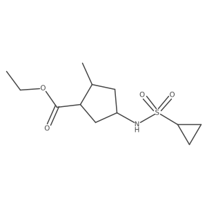 Ethyl 4-(cyclopropanesulfonamido)-2-methylcyclopentanecarboxylate Structure