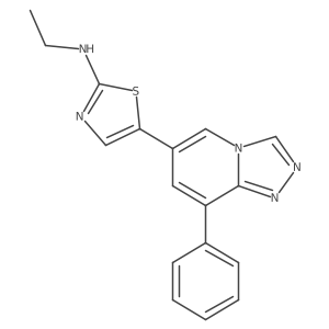 N-ethyl-5-(8-phenyl-1,2,4-triazolo[4,3-a]pyridin-6-yl)-2-thiazolamine结构式