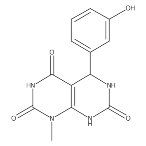 5-(3-hydroxyphenyl)-1-methyl-5,6-dihydropyrimido[4,5-d]pyrimidine-2,4,7(1H,3H,8H)-trione Structure