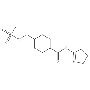 N-(4,5-dihydrothiazol-2-yl)-4-(methylsulfonamidomethyl)cyclohexanecarboxamide结构式