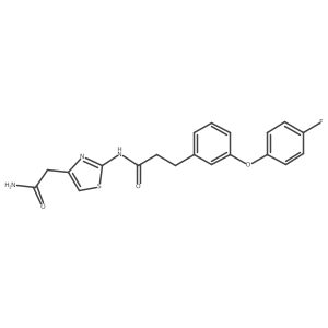 N-[4-(2-amino-2-oxo-ethyl)thiazol-2-yl]-3-[3-(4-fluorophenoxy)phenyl]propanamide Structure