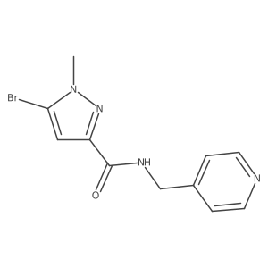 5-Bromo-l-methyl-1H-pyrazole-3-carboxylic acid(pyridin-4-ylmethyl)-amide Structure
