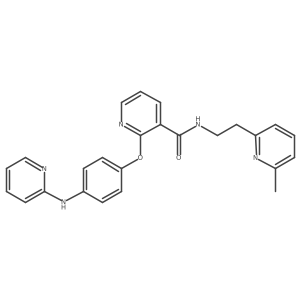 N-[2-(6-Methyl-2-pyridinyl)ethyl]-2-[4-(2-pyridinylamino)phenoxy]-3-pyridinecarboxamide结构式