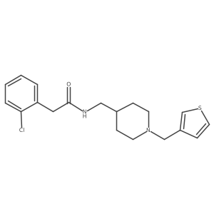 2-(2-chlorophenyl)-N-((1-(thiophen-3-ylmethyl)piperidin-4-yl)methyl)acetamide Structure