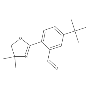 5-(tert-Butyl)-2-(4,4-dimethyl-4,5-dihydrooxazol-2-yl)benzaldehyde结构式