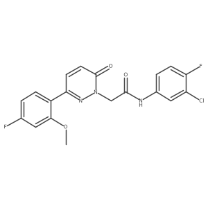 N-(3-chloro-4-fluorophenyl)-2-[3-(4-fluoro-2-methoxyphenyl)-6-oxopyridazin-1(6H)-yl]acetamide结构式