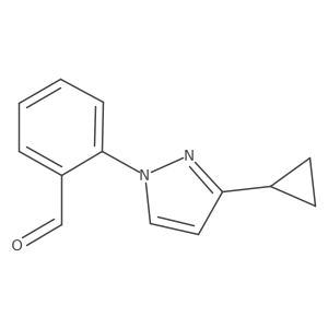 2-(3-cyclopropyl-1H-pyrazol-1-yl)benzaldehyde结构式